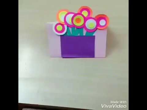 How To Make A Paper Flower Vase | Very Easy And Simple | For kids