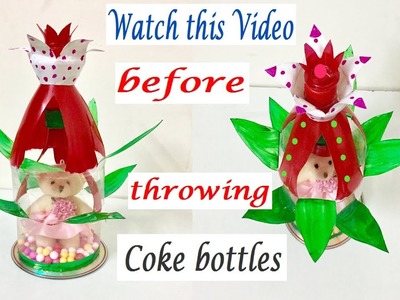 How to make a Table Top Showpiece from plastic bottles | Best out of waste |   DIY life hacks
