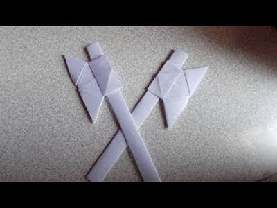 How to make cool paper battle axe.