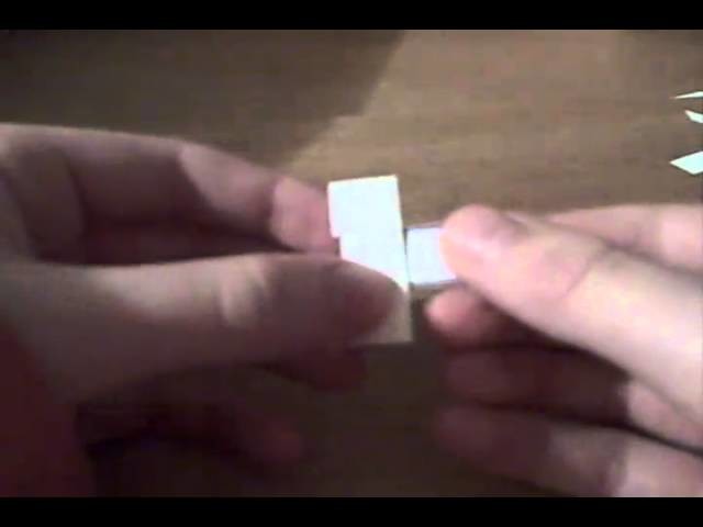 How to make paper 3-D cube! (Sped up, with sqeeky voice!)
