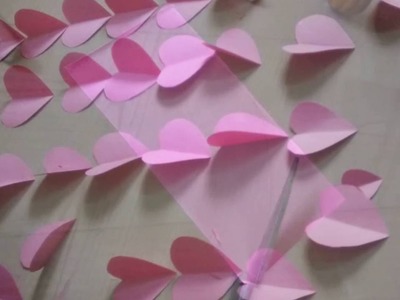 How to make paper garland. heart garland - DIY crafts