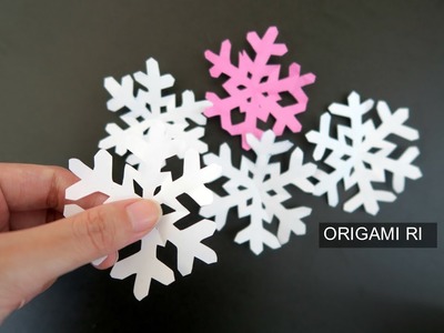 How to make Snowflakes  (VERY EASY) 剪紙雪花