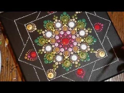 How to paint dot mandalas with Kristin Uhrig #32- Triple Rose Bud