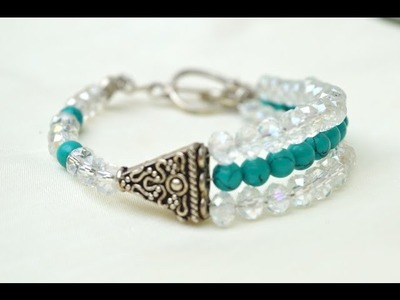 Jewelry making: DIY turquoise bead bracelet!