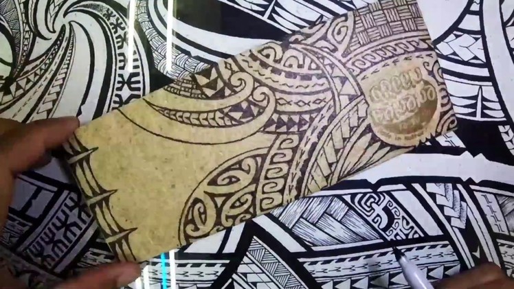 John Alefaio Timelapse Drawing on Green Banana Paper Wallet