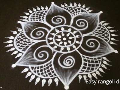 Latest easy free hand rangoli designs * simple kolam with out dots * muggulu designs * rangavalli