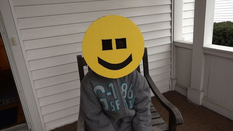Make a Happy Face Emoji Mask for your Halloween Costume!