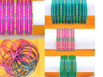 Make Your Old Glass Bangles Into Designer Bangles At Home||Water proof Bangles. 