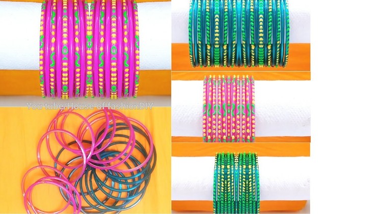 Make Your Old Glass Bangles Into Designer Bangles At Home||Water proof Bangles. 