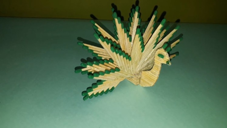 Matchstick art : Matches Peacock Crafts | Bipul Project