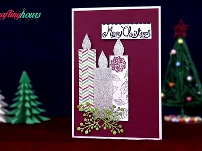Merry Christmas Candle Decoration Greeting Card Making for Friends