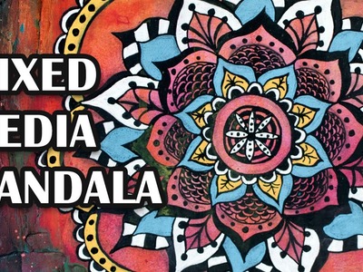 Mixed Media Mandala Acrylic Painting (Grunge. Texture)