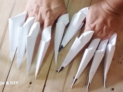 Origami Easy ,How to fold Origami Claws Paper Fingers. Halloween