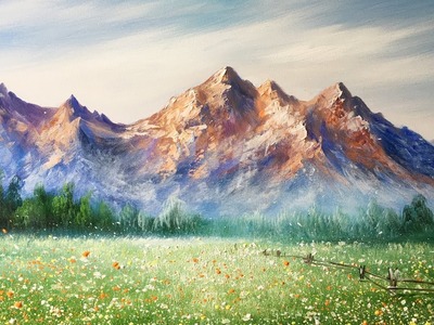 Paint Mountains With Acrylic Paints - lesson 2