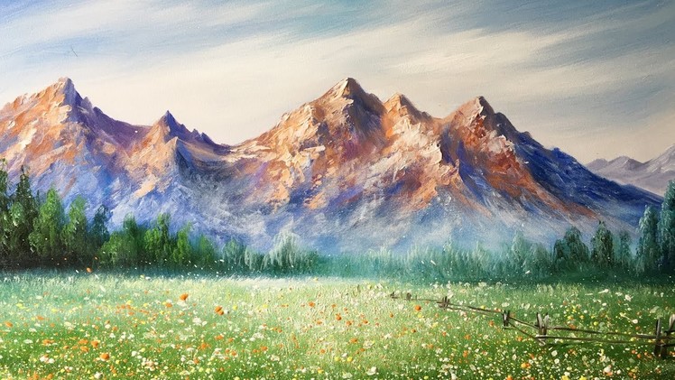 Paint Mountains With Acrylic Paints - lesson 2