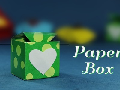 Paper Gift Box DIY- How to Make A Paper Box With Heart Sticker for Valentine Gift