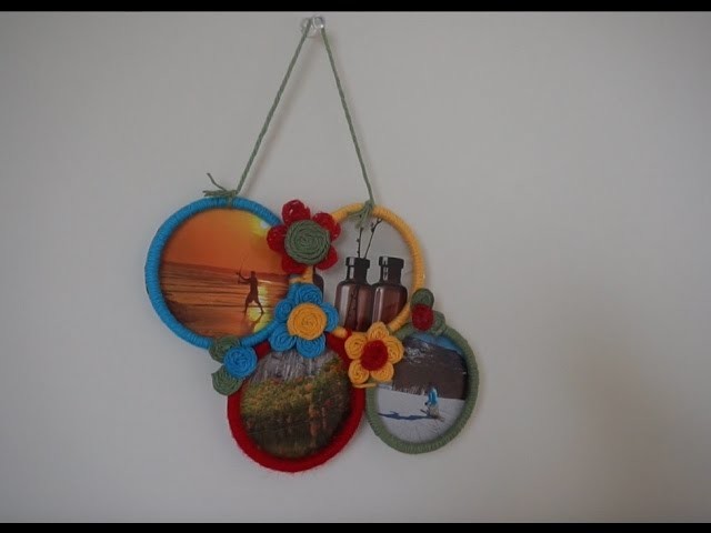 Photo Frame From Bangles And Yarns.DIY Craft