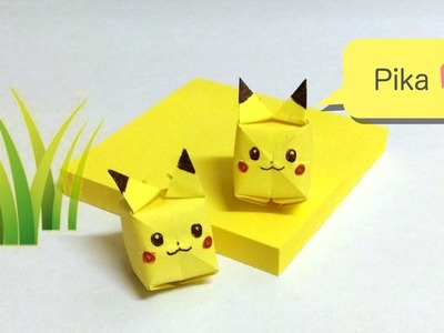 Pikachu Sticky Note Origami