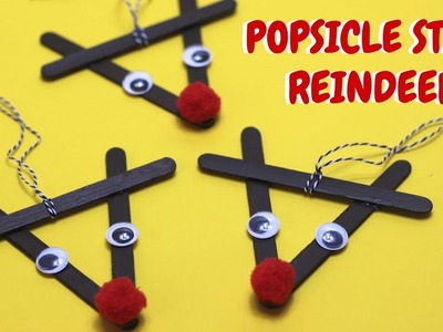 Popsicle Stick Reindeer | Christmas Craft Ideas | Popsicle Stick Crafts
