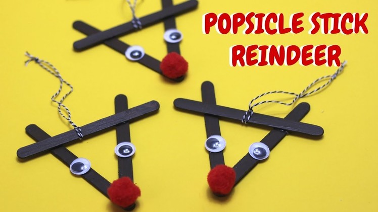 Popsicle Stick Reindeer | Christmas Craft Ideas | Popsicle Stick Crafts