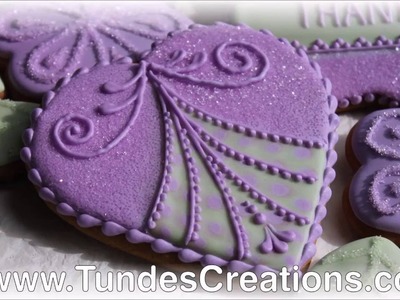 Purple heart cookie with TruColor natural food coloring