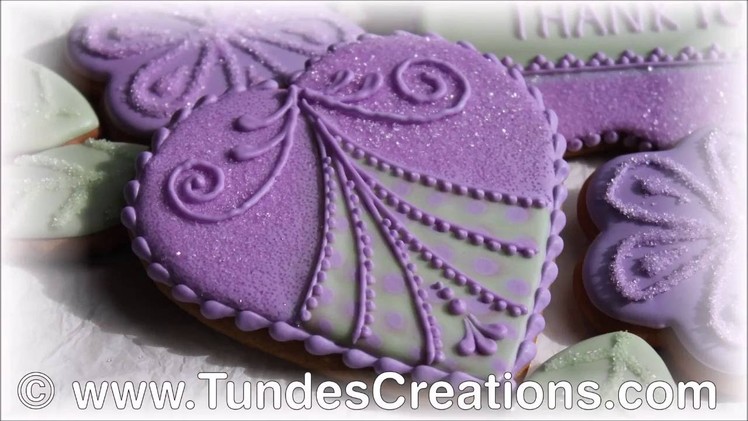 Purple heart cookie with TruColor natural food coloring