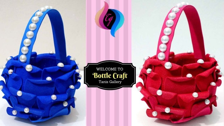 Recycle Bottle Craft - How to make basket out of plastic bottle - Craft from waste bottles