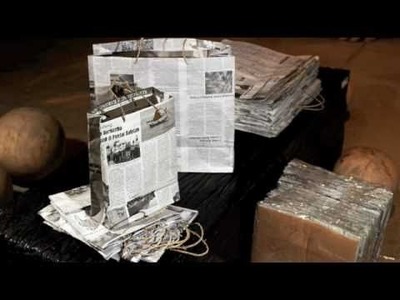 Recycled Newspaper Bags Project