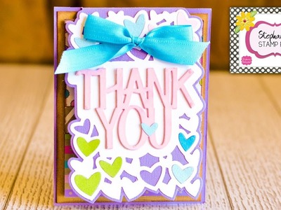 Stephanie's Stamp Pad #103 - How to Make a Die Cut Shaped Thank You Card