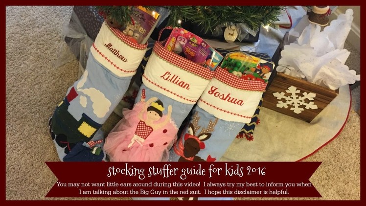 Stocking Stuffer Guide For Kids 2016