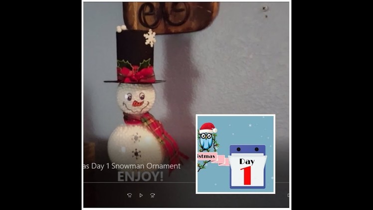 Tricia's Creations: 12 Days of Christmas Day 1 Snowman Ornament