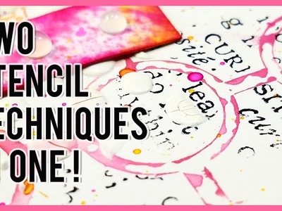 Two Art Journal Stencil Techniques in One! | Mixed Media Art Journal With Me