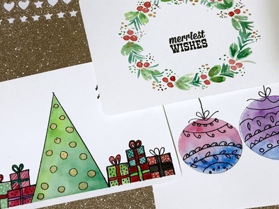3 Watercolour Christmas Card to try Holiday craft series 2017