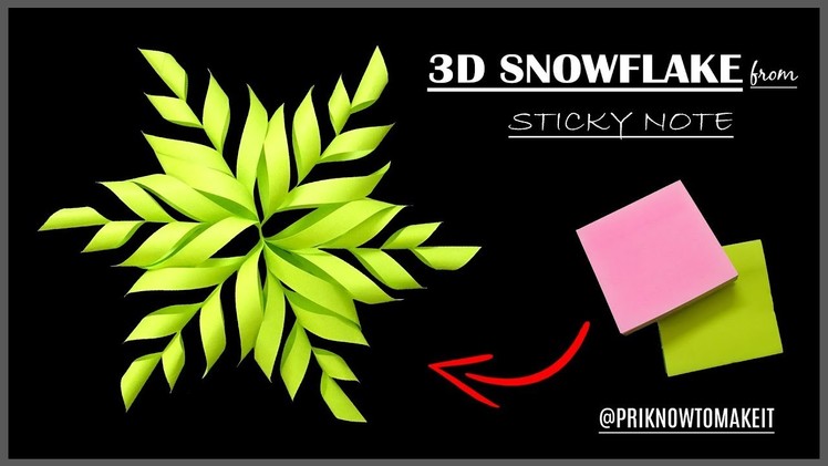 3D Snowflake - Paper snowflake - How to Make 3D Paper Snowflakes for Christmas decorations Part - 4