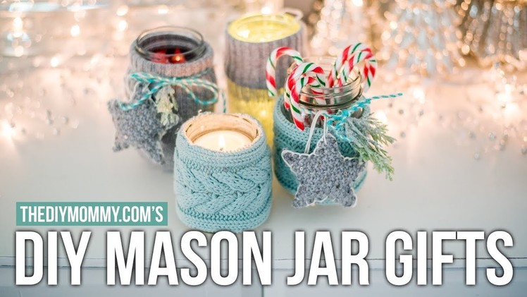 $5 GOODWILL CHALLENGE | Mason Jar Cozies and Upcycled Sweater Ornaments | The DIY Mommy