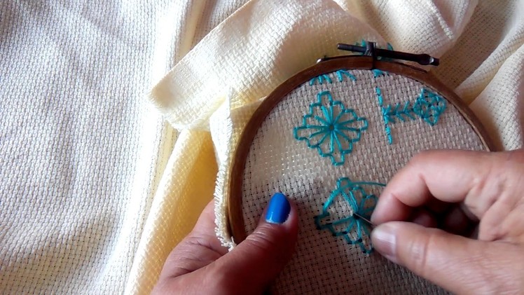 64-Straight stitch embroidery on matty cloth (hindi.urdu)