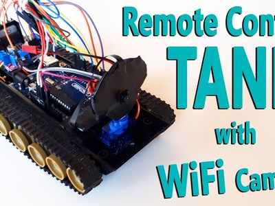 Arduino Project - Remote Controlled Tank with WiFi Camera (nRF24L+. RC. Wireless)