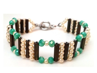 Beaded bracelet. Easy beading pattern. DIY Jewelry