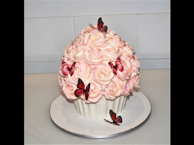 Cake decorating tutorials | how to make a giant cupcake cake | Sugarella Sweets