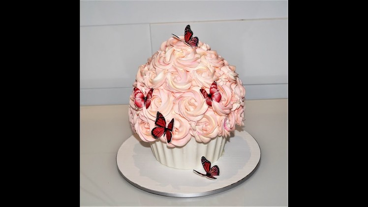 Cake decorating tutorials | how to make a giant cupcake cake | Sugarella Sweets