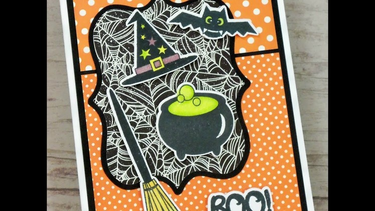 CARDZ TV STAMPS AUGUST 2017 RELEASE DAY ONE ~ "HAPPY HALLOWEEN" CARD