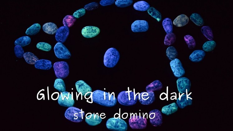 Cool stone domino which glows in the dark - great project for kids craft