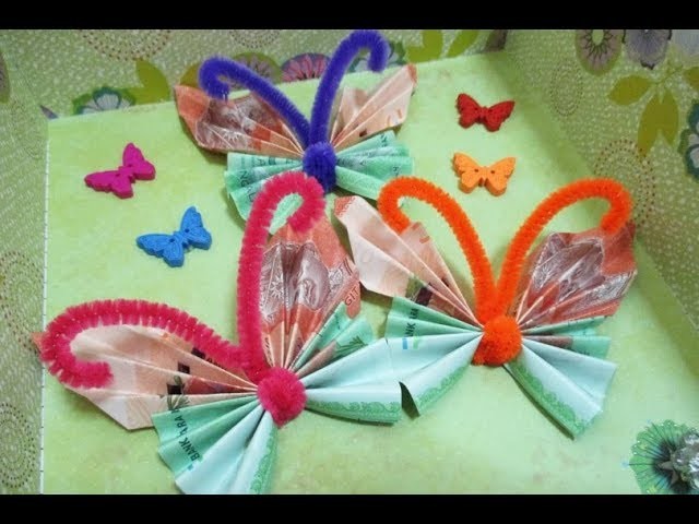 DIY : #200 Gift Box Money Holder (Butterfly) - Floral Theme ❤