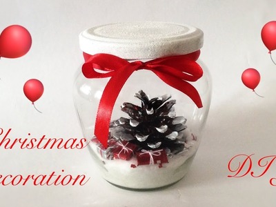 ???? DIY christmas and winter decoration ???? Frozen tree in mason jar ????