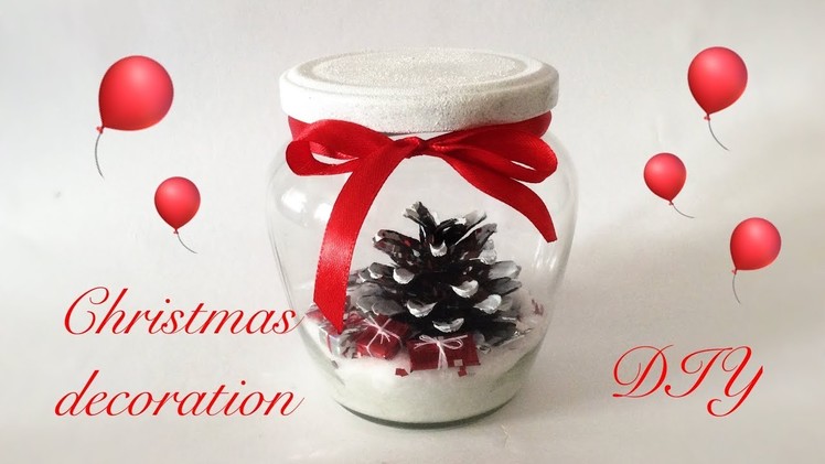 ???? DIY christmas and winter decoration ???? Frozen tree in mason jar ????