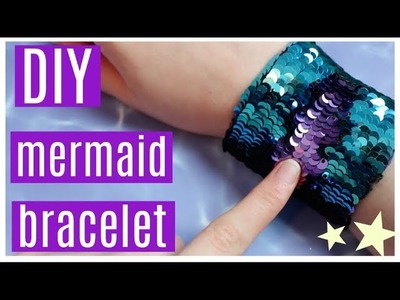 DIY Color Changing Sequin Mermaid Bracelet. How to make a Fidget Toy Bracelet