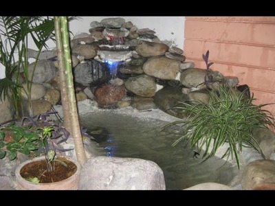 DIY Construct small fish Pond and waterfall in your garden
