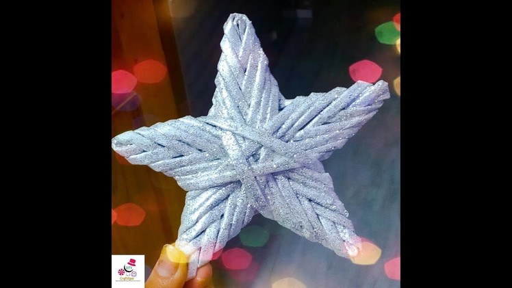 DIY Paper Wicker Star | Newspaper Weaving Star | Christmas Star Decoration | DIY CraftsLane