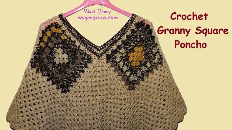 DIY Tutorial - Crochet Granny Square Poncho