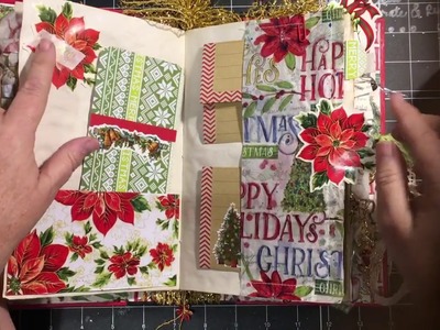 Dollar Tree junk journal challenge Christmas Edition show and tell | dearjuliejulie